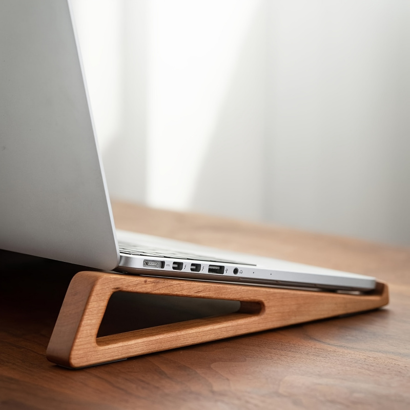 Cooling Stand Tablet - Przenośny składany drewniany stojak na laptopa